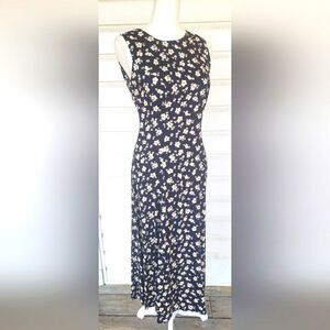 90s Classic Rayon Flower Maxi Dress!!!